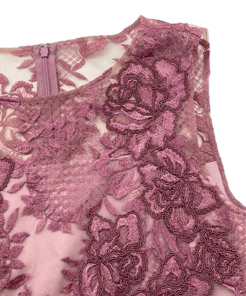 GRACE CONTINENTAL（（グレースコンチネンタル）GRACE CONTINENTAL (（グレースコンチネンタル) トリミングレースワンピース ピンク サイズ:36の古着・服飾アイテム