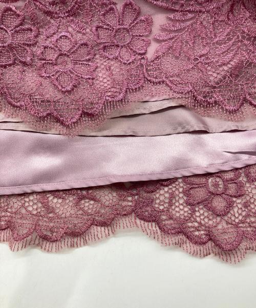 GRACE CONTINENTAL（（グレースコンチネンタル）GRACE CONTINENTAL (（グレースコンチネンタル) トリミングレースワンピース ピンク サイズ:36の古着・服飾アイテム