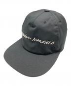 MM6 Maison Margielaエムエムシックスメゾンマルジェラ）の古着「ロゴ刺繍キャップ」｜ブラック