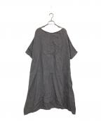 Honneteオネット）の古着「リネンワンピース」｜グレー