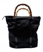 GUCCIグッチ）の古着「バンブートートバッグ」｜ブラック