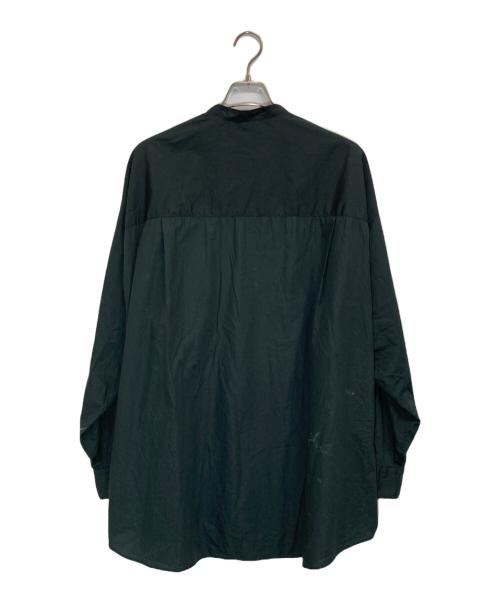 Graphpaper（グラフペーパー）Graphpaper (グラフペーパー) Broad L/S Oversized Band Collar Shirt ブラック サイズ:2の古着・服飾アイテム