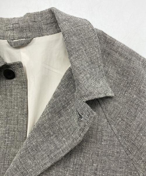 STILL BY HAND（スティルバイハンド）STILL BY HAND (スティルバイハンド) リネン×シルクステンカラーハーフコート グレー サイズ:46の古着・服飾アイテム