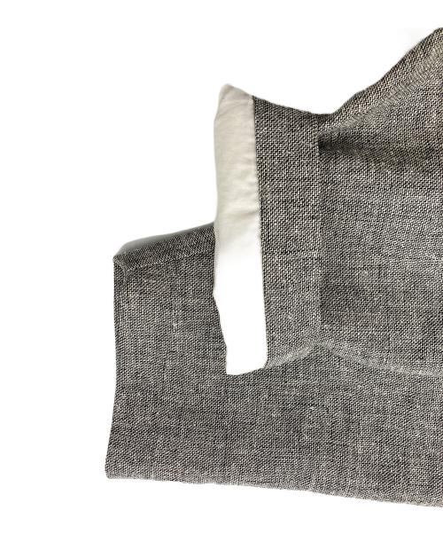 STILL BY HAND（スティルバイハンド）STILL BY HAND (スティルバイハンド) リネン×シルクステンカラーハーフコート グレー サイズ:46の古着・服飾アイテム