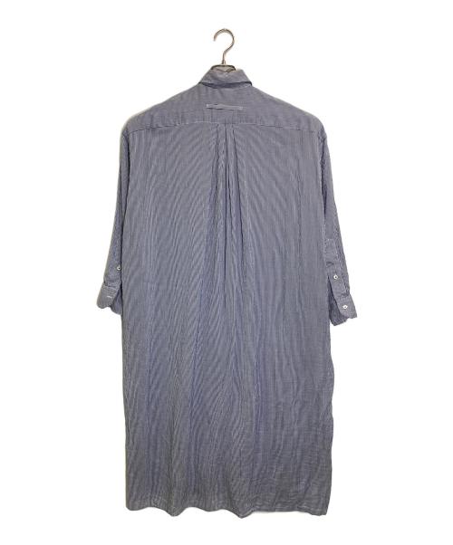 ticca（ティッカ）TICCA (ティッカ) Spick and Span (スピックアンドスパン) 別注スクエアビッグロングシャツ ホワイト×ブルー サイズ:記載なしの古着・服飾アイテム