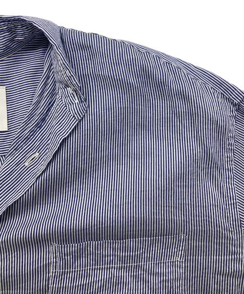 ticca（ティッカ）TICCA (ティッカ) Spick and Span (スピックアンドスパン) 別注スクエアビッグロングシャツ ホワイト×ブルー サイズ:記載なしの古着・服飾アイテム