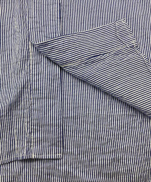 ticca（ティッカ）TICCA (ティッカ) Spick and Span (スピックアンドスパン) 別注スクエアビッグロングシャツ ホワイト×ブルー サイズ:記載なしの古着・服飾アイテム