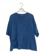 FUGA FUGAフーガフーガ）の古着「和紙コットンブラウス」｜ネイビー