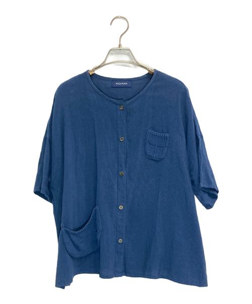 FUGA FUGA（フーガフーガ）FUGA FUGA (フーガフーガ) 和紙コットンブラウス ネイビー サイズ:Fの古着・服飾アイテム