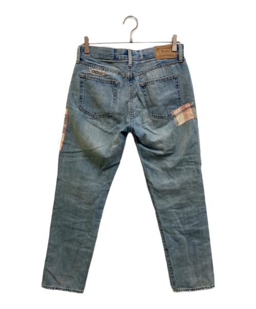POLO RALPH LAUREN（ポロ・ラルフローレン）POLO RALPH LAUREN (ポロ・ラルフローレン) パッチワークデニム ブルー サイズ:26の古着・服飾アイテム