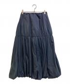 emmiエミ）の古着「eco 撥水ティアードボリュームスカート」｜ネイビー