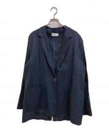 emmi（エミ）の古着「リネン混テーラードジャケット」｜ネイビー