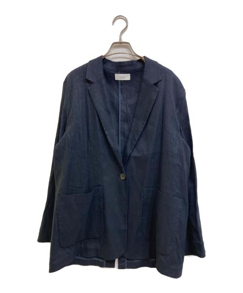 emmi（エミ）emmi (エミ) リネン混テーラードジャケット ネイビー サイズ:SIZE 1の古着・服飾アイテム