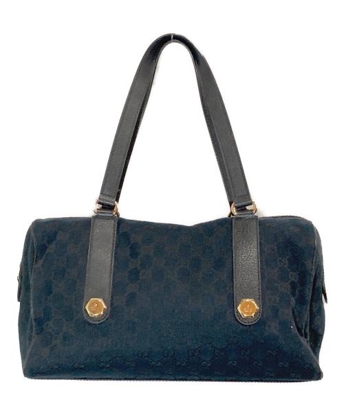 GUCCI（グッチ）GUCCI (グッチ) GGキャンバス ミニボストンバッグ ブラックの古着・服飾アイテム