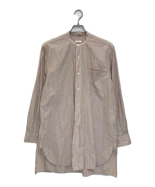 COMOLI（コモリ）COMOLI (コモリ) バンドカラーシャツ ピンク×ホワイト サイズ:-の古着・服飾アイテム