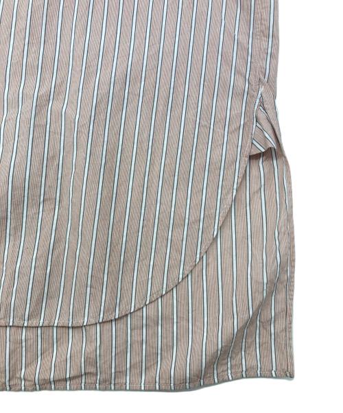 COMOLI（コモリ）COMOLI (コモリ) バンドカラーシャツ ピンク×ホワイト サイズ:-の古着・服飾アイテム