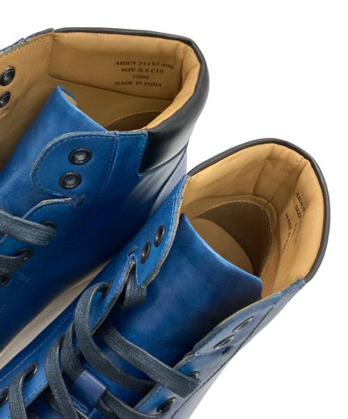 MORAL CODE（モラルコード）MORAL CODE (モラルコード) Aidenハイカットスニーカー ブルー サイズ:25.5の古着・服飾アイテム