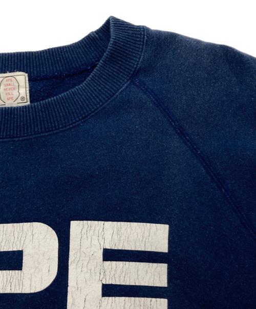 A BATHING APE（ア ベイシング エイプ）A BATHING APE (ア ベイシング エイプ) ape shall never kill apeスウェット ネイビー サイズ:Mの古着・服飾アイテム