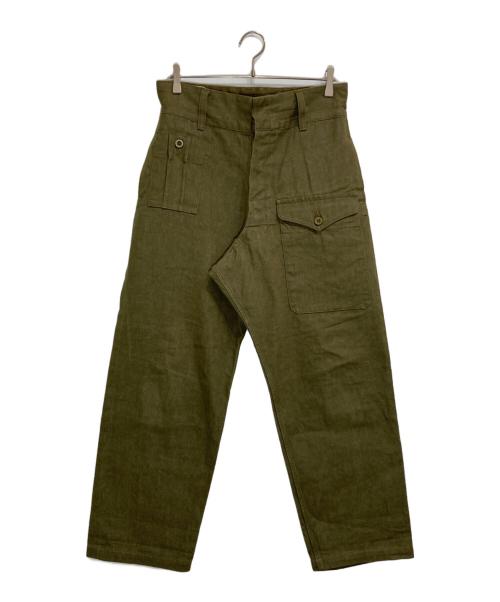 waiper（ワイパー）WAIPER (ワイパー) イギリス軍 1950’s ヴィンテージ グリーンデニム トラウザー カーキ サイズ:SIZE:No.7の古着・服飾アイテム