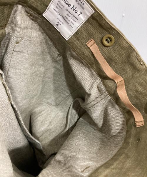 waiper（ワイパー）WAIPER (ワイパー) イギリス軍 1950’s ヴィンテージ グリーンデニム トラウザー カーキ サイズ:SIZE:No.7の古着・服飾アイテム