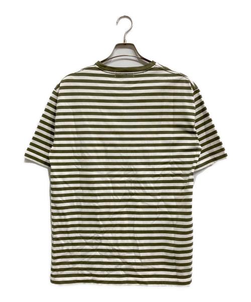Barbour（バブアー）Barbour (バブアー) ボーダーTシャツ ホワイト×オリーブ サイズ:-の古着・服飾アイテム
