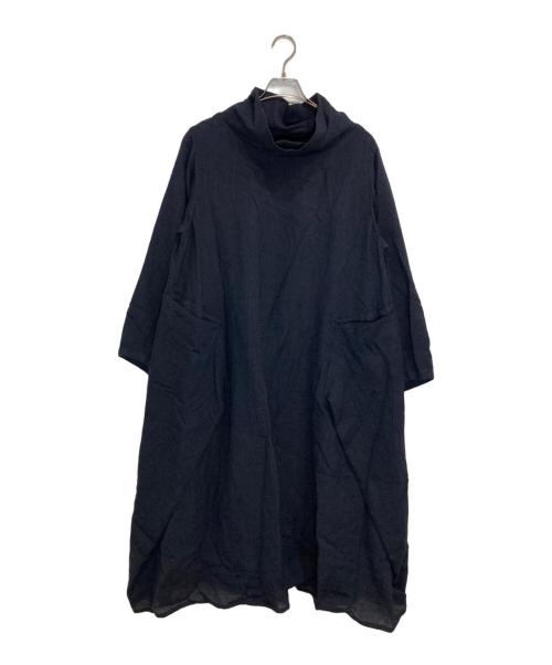 慈雨（ジウ）慈雨 (ジウ) エターミン ドレス ネイビー サイズ:40の古着・服飾アイテム