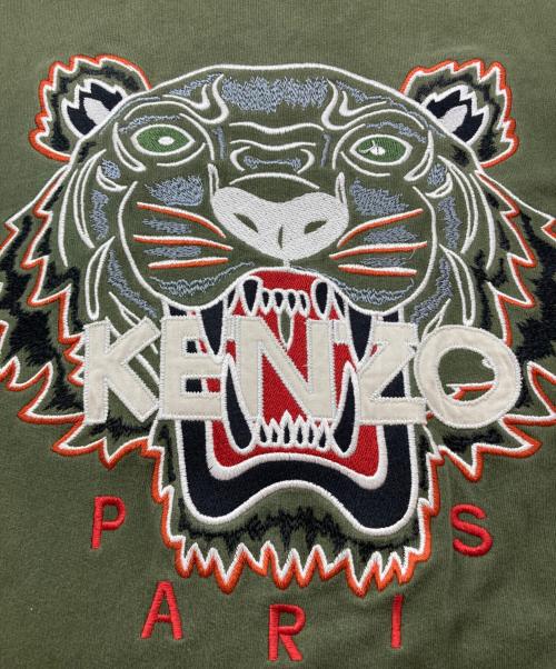 KENZO（ケンゾー）KENZO (ケンゾー) タイガー刺繍スウェット オリーブ サイズ:Ｓの古着・服飾アイテム