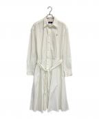 POLO RALPH LAURENポロ・ラルフローレン）の古着「ベルテッド コットン オックスフォード シャツドレス」｜ホワイト