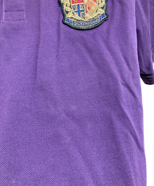 BLACK LABEL CRESTBRIDGE（ブラックレーベル クレストブリッジ）BLACK LABEL CRESTBRIDGE (ブラックレーベル クレストブリッジ) 8thアニバーサリーポロシャツ パープル サイズ:Mの古着・服飾アイテム