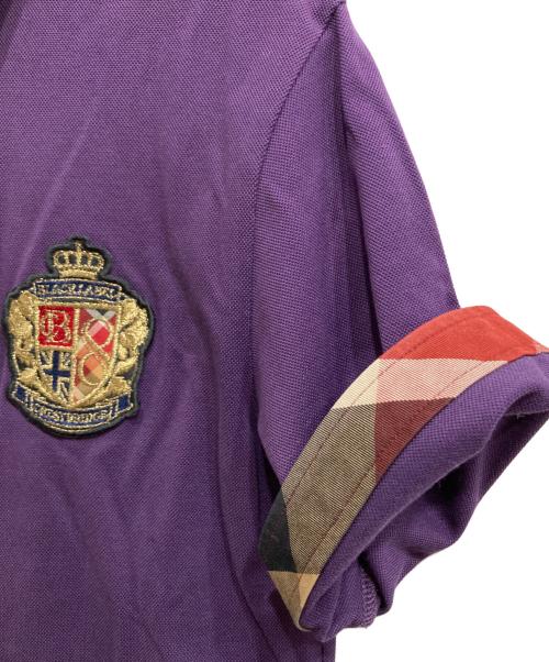 BLACK LABEL CRESTBRIDGE（ブラックレーベル クレストブリッジ）BLACK LABEL CRESTBRIDGE (ブラックレーベル クレストブリッジ) 8thアニバーサリーポロシャツ パープル サイズ:Mの古着・服飾アイテム