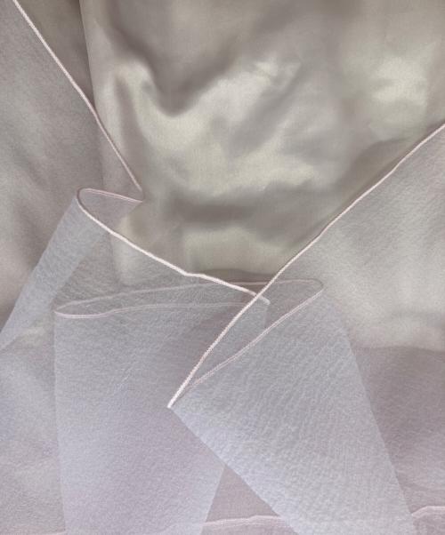 Jolie mignon（ジョリ―ミニョン）Jolie mignon (ジョリ―ミニョン) ふくれオーガンジー ふんわりティアード ドッキングワンピース ピンク サイズ:40の古着・服飾アイテム