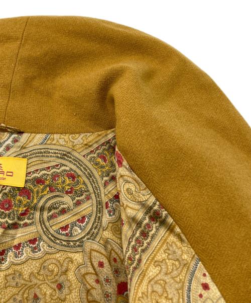 ETRO（エトロ）ETRO (エトロ) 裏地ペイズリーカシミヤ混コート イエロー サイズ:Ｌの古着・服飾アイテム