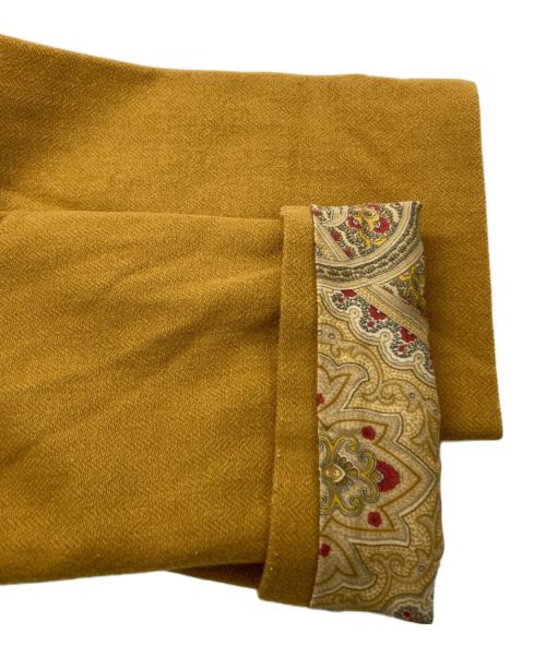 ETRO（エトロ）ETRO (エトロ) 裏地ペイズリーカシミヤ混コート イエロー サイズ:Ｌの古着・服飾アイテム