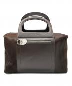 Salvatore Ferragamoサルヴァトーレ フェラガモ）の古着「ハラコ2wayボストンバッグ」｜ブラウン