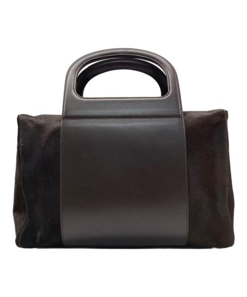 Salvatore Ferragamo（サルヴァトーレ フェラガモ）Salvatore Ferragamo (サルヴァトーレ フェラガモ) ハラコ2wayボストンバッグ ブラウンの古着・服飾アイテム