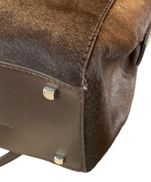 Salvatore Ferragamo（サルヴァトーレ フェラガモ）Salvatore Ferragamo (サルヴァトーレ フェラガモ) ハラコ2wayボストンバッグ ブラウンの古着・服飾アイテム