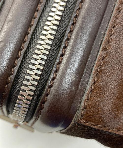 Salvatore Ferragamo（サルヴァトーレ フェラガモ）Salvatore Ferragamo (サルヴァトーレ フェラガモ) ハラコ2wayボストンバッグ ブラウンの古着・服飾アイテム