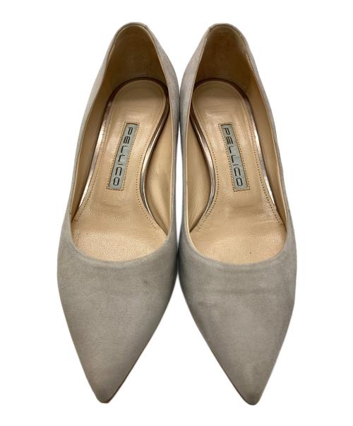 PELLICO（ペリーコ）PELLICO (ペリーコ) ポインテッドトゥパンプス グレー サイズ:35 1/2の古着・服飾アイテム