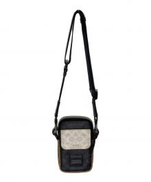 COACH（コーチ）の古着「pacer convertible pouch in colorblock」｜ブラック×ベージュ