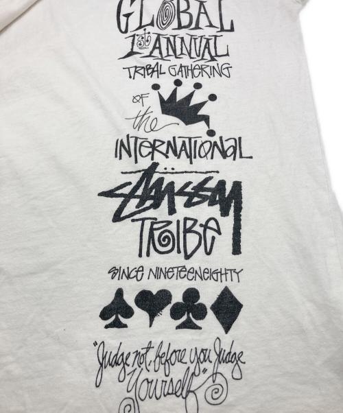 stussy（ステューシー）stussy (ステューシー) プリントTシャツ ホワイト サイズ:Lの古着・服飾アイテム