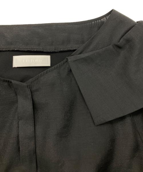 CELFORD（セルフォード）CELFORD (セルフォード) シアーシャツワンピース ブラック サイズ:36の古着・服飾アイテム