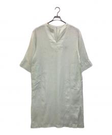 ORCIVAL（オーシバル）の古着「リネンスキッパードレスワンピース」｜グリーン
