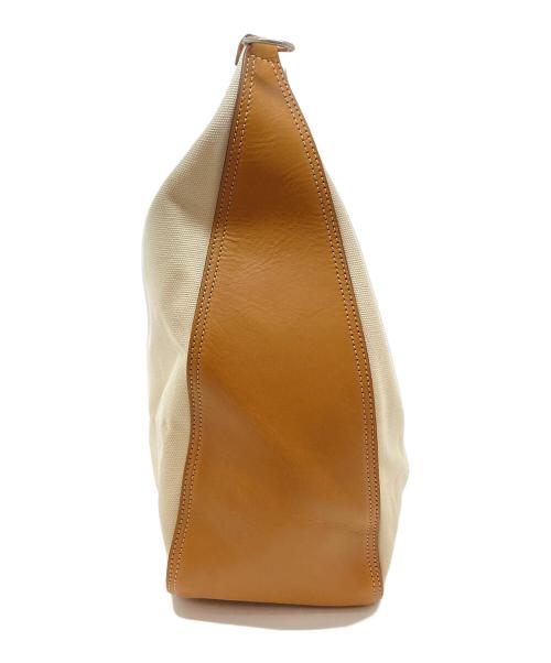 Daniel&Bob（ダニエル＆ボブ）Daniel&Bob (ダニエル＆ボブ) ペルセオ キャンバス×レザー切替2WAYトートバッグ ブラウン×ベージュの古着・服飾アイテム