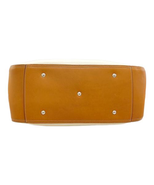 Daniel&Bob（ダニエル＆ボブ）Daniel&Bob (ダニエル＆ボブ) ペルセオ キャンバス×レザー切替2WAYトートバッグ ブラウン×ベージュの古着・服飾アイテム