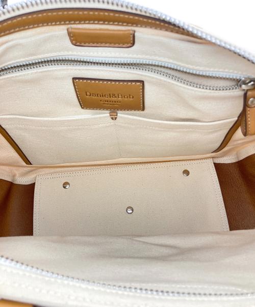 Daniel&Bob（ダニエル＆ボブ）Daniel&Bob (ダニエル＆ボブ) ペルセオ キャンバス×レザー切替2WAYトートバッグ ブラウン×ベージュの古着・服飾アイテム