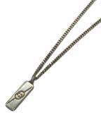 GUCCIグッチ）の古着「ダイアゴナル インターロッキングG エングレービング」｜シルバー