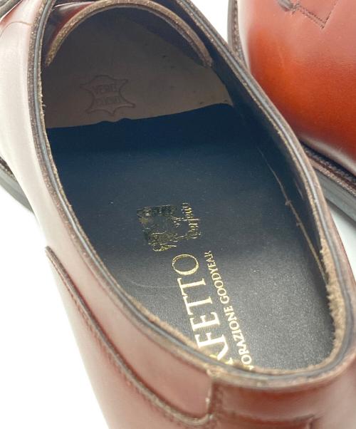 Perfetto（ペルフェット）perfetto (ペルフェット) Uチップレザーシューズ ブラウン サイズ:7の古着・服飾アイテム