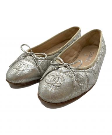 【美品】CHANEL フラットシューズ　ココマーク　マトラッセ　ブラック36 3034005013502371_01_1386w.jpeg