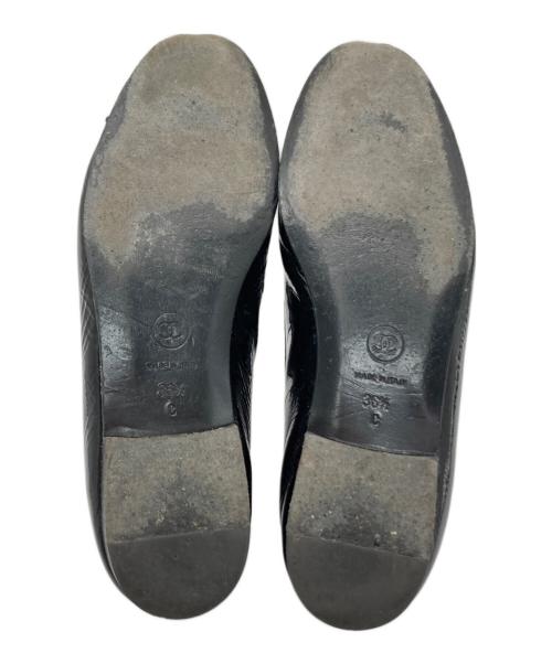 CHANEL（シャネル）CHANEL (シャネル) パテントココマークバレエシューズ ブラック サイズ:36 1/2の古着・服飾アイテム