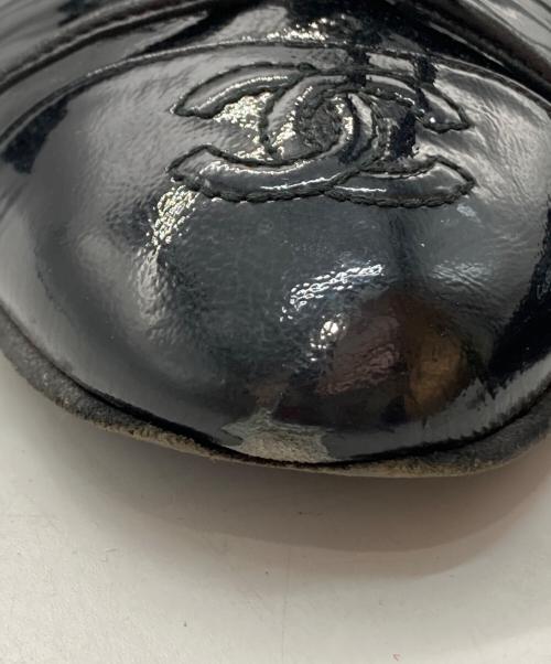 CHANEL（シャネル）CHANEL (シャネル) パテントココマークバレエシューズ ブラック サイズ:36 1/2の古着・服飾アイテム